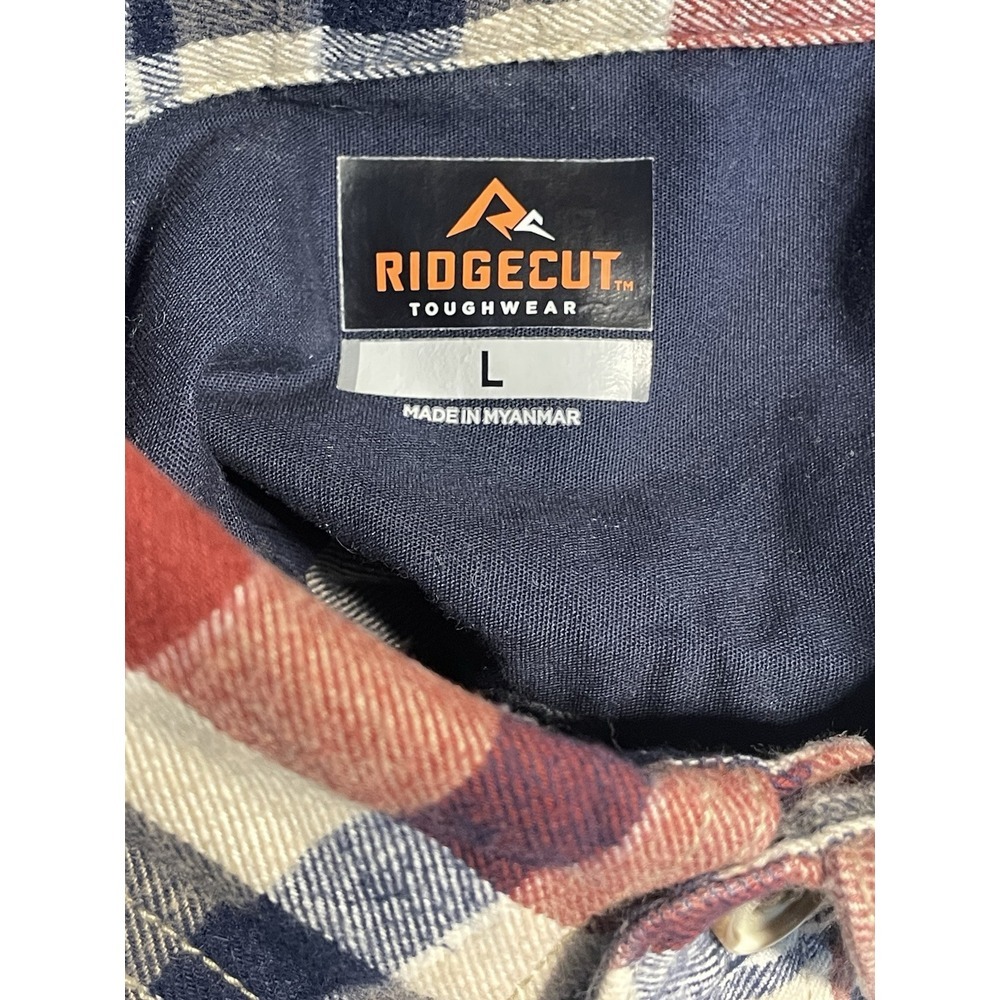 Ridgecut Toughwear Men's Flannel Shirt‎ Size Large Heavy Long Sleeve Button Down - Picture 5 of 5